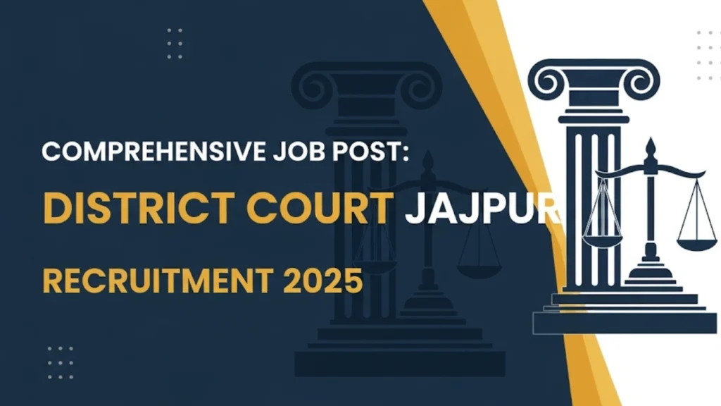 District Court Jajpur Recruitment